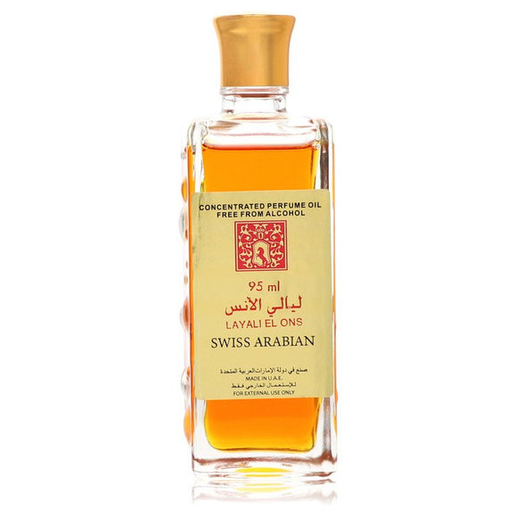 Swiss Arabian Layali El Ons by Swiss Arabian Concentrated Perfume Oil Free From Alcohol (Unboxed) 3.21 oz for Women