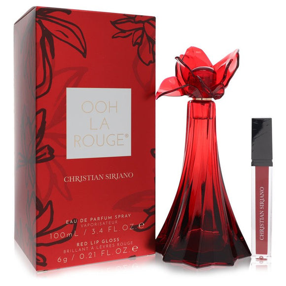 Christian Siriano Ooh La Rouge by Christian Siriano Eau De Parfum Spray + 0.21 Oz Red Lip Gloss (Unboxed) 3.4 oz for Women