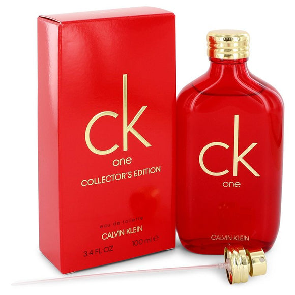 CK ONE by Calvin Klein Eau De Toilette Spray (Unisex Red Collector's Edition) 3.3 oz for Men