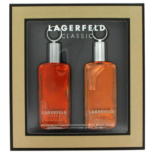 LAGERFELD by Karl Lagerfeld Gift Set -- 2 oz Eau De Toilette Spray + 2 oz After Shave for Men - ParaFragrance