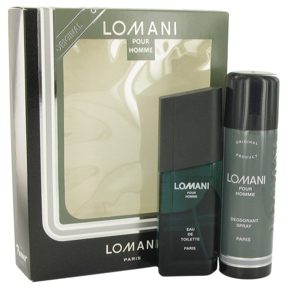 LOMANI by Lomani Gift Set -- 3.4 oz Eau De Toilette Spray + 6.7 oz Deodorant Spray for Men