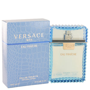 Versace Man by Versace Eau Fraiche Eau De Toilette Spray (Blue) 3.4 oz for Men