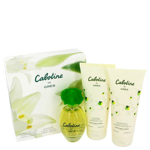 CABOTINE by Parfums Gres Gift Set -- 3.4 oz Eau De Toilette Spray + 6.7 oz Body Lotion + 6.7 oz Shower Gel for Women