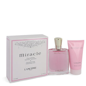MIRACLE by Lancome Gift Set -- 1.7 oz Eau De Parfum Spray + 1.7 oz Body Lotion for Women