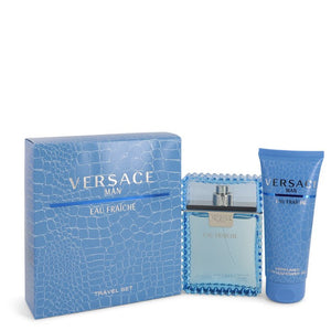 Versace Man by Versace Gift Set -- 3.3 oz Eau De Toilette Spray (Eau Frachie) + 3.3 oz Shower Gel for Men