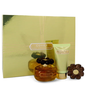 Covet by Sarah Jessica Parker Gift Set -- 3.4 oz Eau De Parfum Spray + 2.5 oz Body Loiton + Perfume Compact for Women