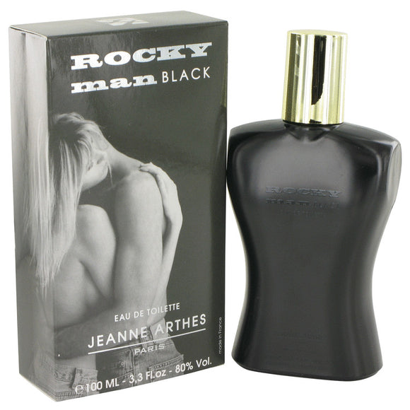 Rocky Man Black by Jeanne Arthes Eau De Toilette Spray 3.3 oz for Men