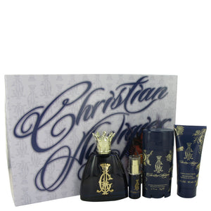 Christian Audigier by Christian Audigier Gift Set -- 3.4 oz Eau De Toilette Spray + .25 oz MIN EDT + 3 oz Body Wash + 2.75 Deodorant Stick for Men