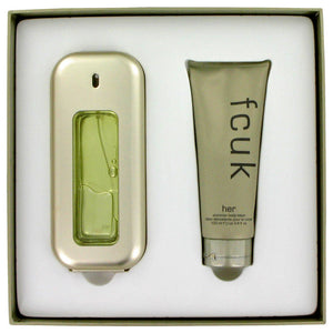 FCUK by French Connection Gift Set -- 3.4 oz Eau De Toilette Spray + 3.4 oz  Body Lotion for Women