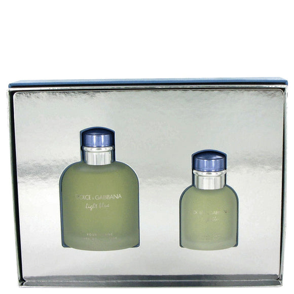 Light Blue by Dolce & Gabbana Gift Set -- 4.2 oz Eau De Toilette Spray + 1.3 oz Eau De Toilette Spray for Men