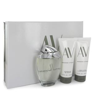 AV by Adrienne Vittadini Gift Set -- 3 oz Eau De Parfum Spray + 3.3 Body Lotion + 3.3 oz Shower Gel for Women