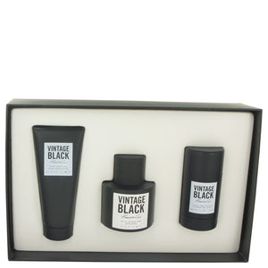 Kenneth Cole Vintage Black by Kenneth Cole Gift Set -- 3.4 oz Eau De Toilette Spray + 3.4 oz After Shave Balm +2.6 oz Deodorant Stick for Men