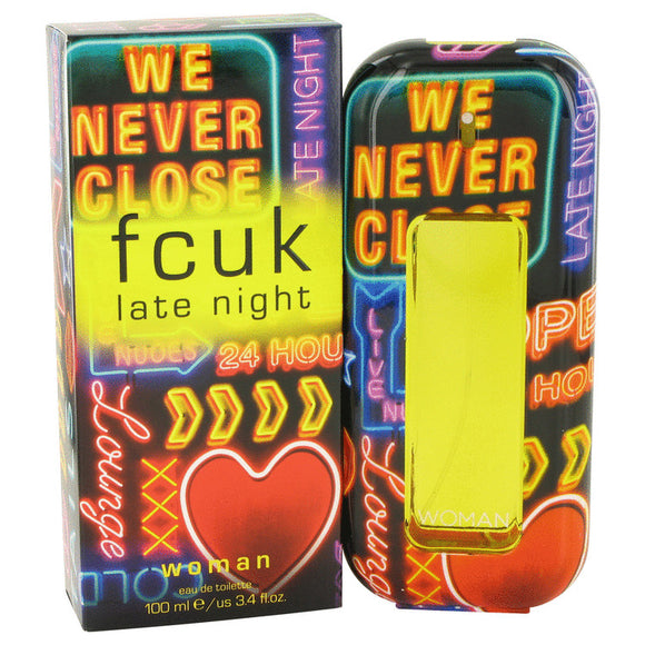 FCUK Late Night by French Connection Eau De Toilette Spray 3.4 oz for Women