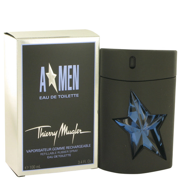 ANGEL by Thierry Mugler Eau De Toilette Spray Refillable (Rubber) 3.4 oz for Men