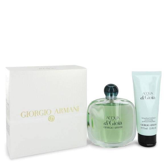 Acqua Di Gioia by Giorgio Armani Gift Set -- 3.4 oz Eau De Parfum Spray + 2.5 oz Body Lotion for Women