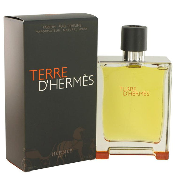 Terre D'Hermes by Hermes Pure Perfume Spray 6.7 oz for Men