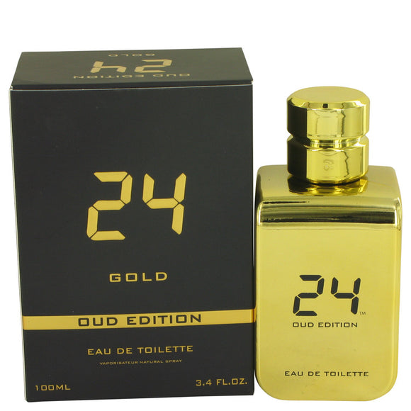 24 Gold Oud Edition by ScentStory Eau De Toilette Concentree Spray (Unisex) 3.4 oz for Men