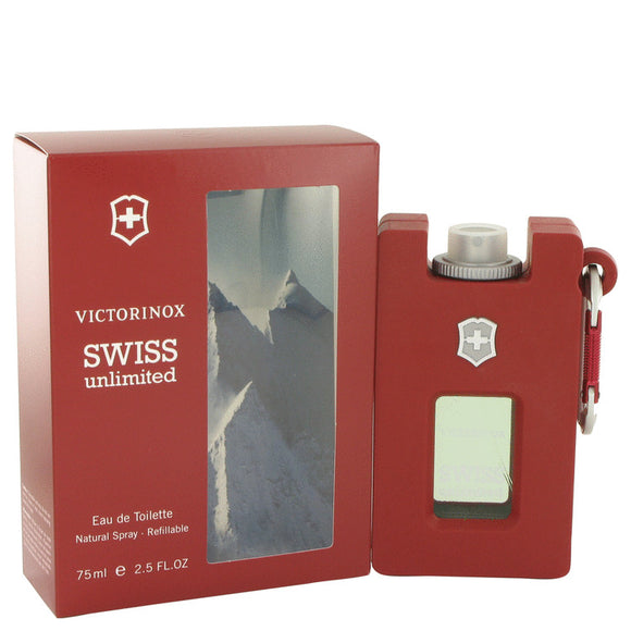 Swiss Unlimited by Victorinox Eau De Toilette Spray Refillable 2.5 oz for Men