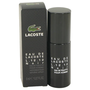 Lacoste Eau De Lacoste L.12.12 Noir by Lacoste Mini EDT Spray .27 oz for Men - ParaFragrance