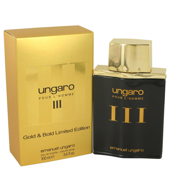 UNGARO III by Ungaro Eau De Toilette spray (Gold & Bold Limited Edition) 3.4 oz for Men