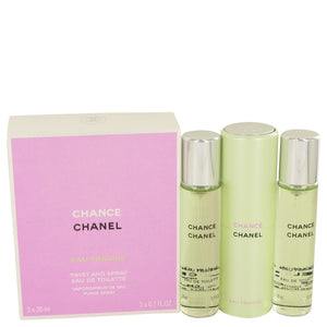 Chance by Chanel Mini Eau Fraiche Spray + 2 Refills 3 x.7 oz for Women