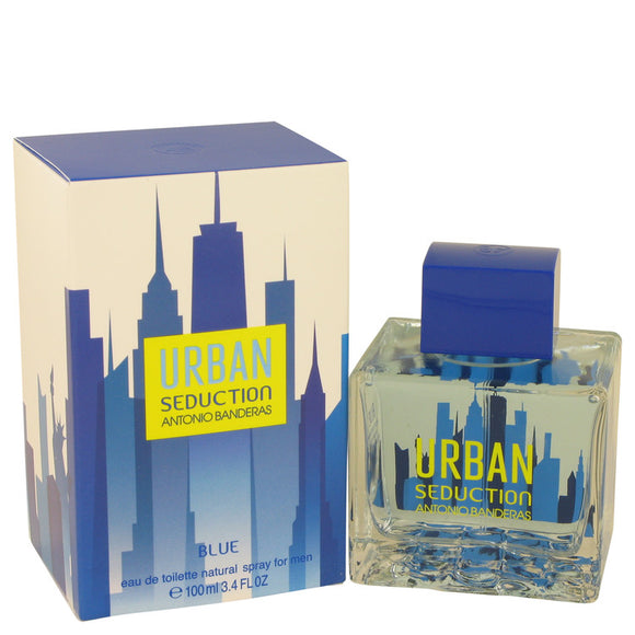Urban Seduction Blue by Antonio Banderas Eau De Toilette Spray 3.4 oz for Men