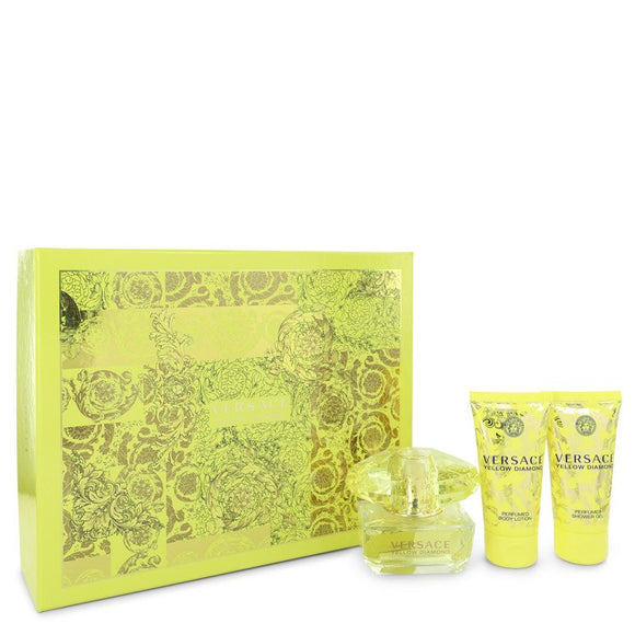 Versace Yellow Diamond by Versace Gift Set -- 1.7 oz Eau De Toilette Spray + 1.7 oz Body Lotion + 1.7 oz Shower Gel for Women