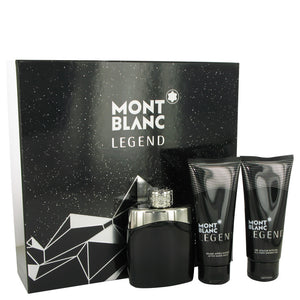 MontBlanc Legend by Mont Blanc Gift Set -- 3.3 oz Eau De Toilette Spray + 3.3 oz After Shave Balm + 3.3 oz Shower Gel for Men