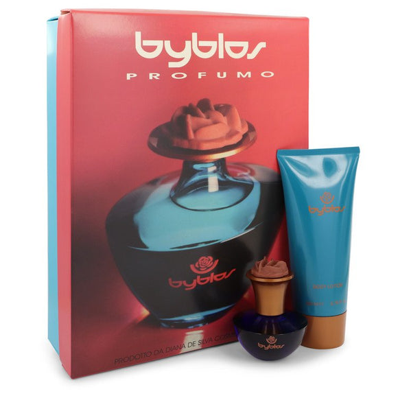 BYBLOS by Byblos Gift Set -- 1.68 oz Eau De Parfum Spray + 6.75 Body Lotion for Women