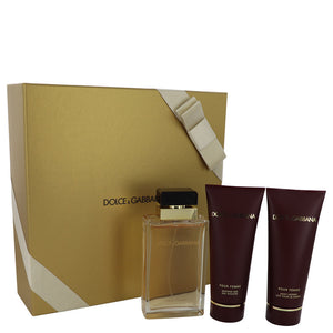 Dolce & Gabbana Pour Femme by Dolce & Gabbana Gift Set -- 3.4 oz Eau De Parfum Spray + 3.4 oz Shower Gel + 3.4 oz Body Lotion for Women