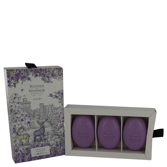 Lavender by Woods of Windsor Fine English Soap 3 x 60 g for Women
