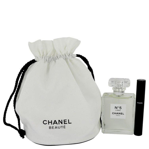 Chanel No. 5 L'eau by Chanel Gift Set -- 3.4 oz Eau De Toilette Spray + Le Volume 10 Mascara in Gift Pouch for Women