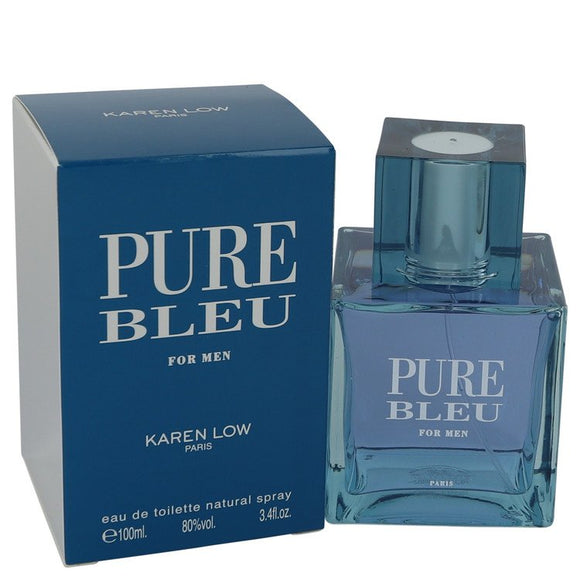 Pure Bleu by Karen Low Eau De Taoilette Spray 3.4 oz for Men
