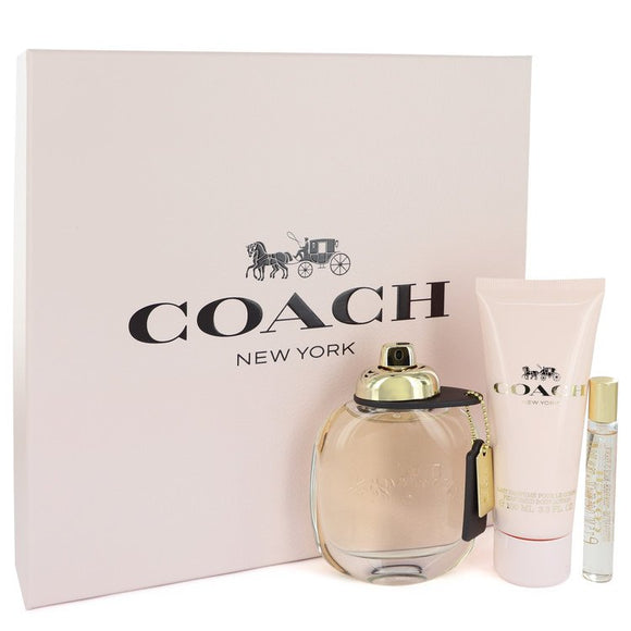 Coach by Coach Gift Set -- 3 oz Eau De Parfum Spray + .25 oz Mini EDP Spray + 3.3 oz Body Lotion for Women