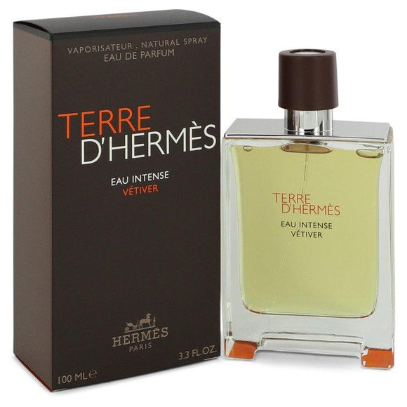 Terre D'hermes Eau Intense Vetiver by Hermes Eau De Parfum Spray 3.3 oz for Men