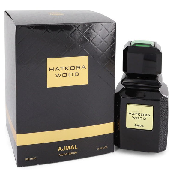 Hatkora Wood by Ajmal Eau De Parfum Spray (Unisex) 3.4 oz for Men