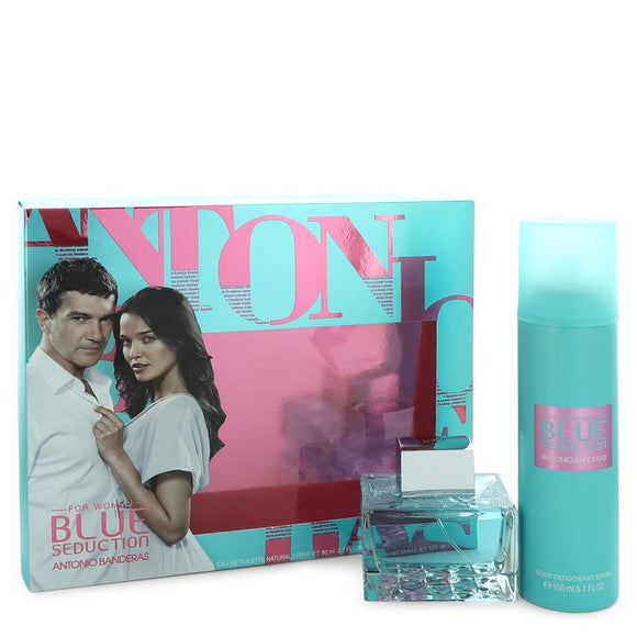 Blue Seduction by Antonio Banderas Gift Set -- 2.7 oz Eau De Toilette Spray + 5.1 oz Deodorant Spray for Women