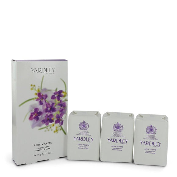 April Violets by Yardley London 3 x 3.5 oz Soap 3.5 oz  for Women