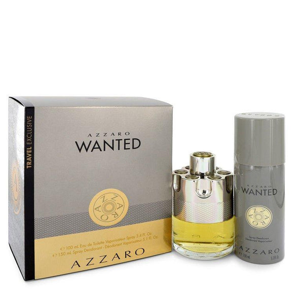 Azzaro Wanted by Azzaro Gift Set -- 3.4 oz Eau De Parfum Spray + 5.1 oz Deodarant Spray for Men