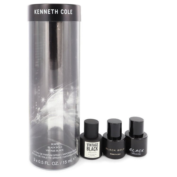Kenneth Cole by Kenneth Cole Gift Set -- 0.5 oz Kenneth Cole Black MIni EDT Spray + 0.5 oz Kenneth Cole Black Mini EDP Spray + 0.5 oz Kenneth Cole Vintage Black Mini  EDT Spray for Men