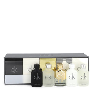 CK ONE by Calvin Klein Gift Set -- Deluxe Travel Set Includes Two CK One Travel Mini's Plus one of each of CK Be, CK One Gold and CK All all in .33 oz Travel Size Mini's for Men