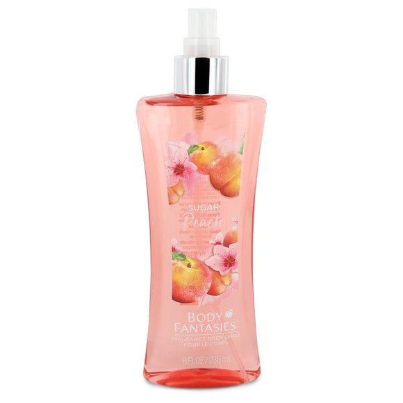 Body Fantasies Signature Sugar Peach by Parfums De Coeur Body Spray (Tester) 8 oz  for Women