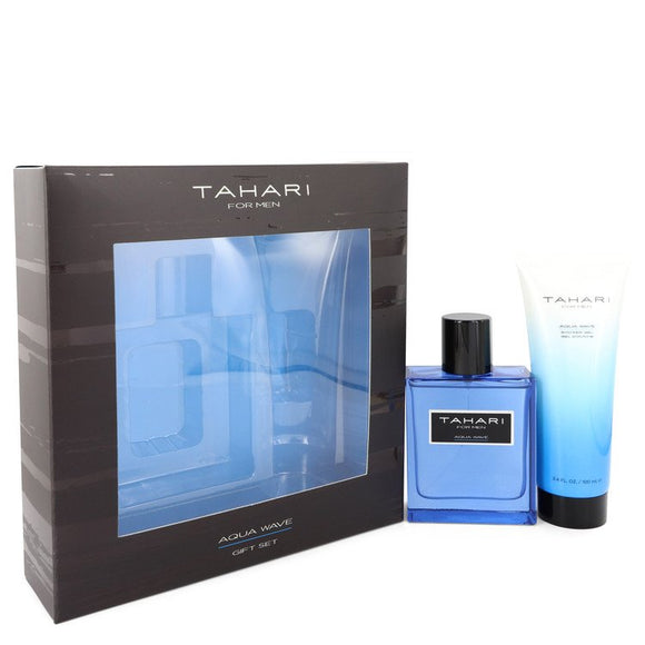 Tahari Aqua Wave by Tahari Gift Set -- 3.4 oz Eau De Toilette Spray + 3.4 oz Shower Gel for Men