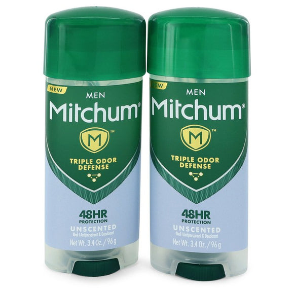 Mitchum Unscented Anti-Perspirant & Deodorant Gel by Mitchum Twin Pack Includes 2 Unscented Triple Odor Defense Anti-Perspirant & deodorant Gel 3.4 oz for Men