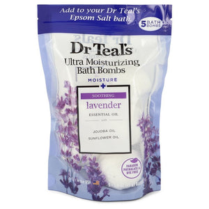 Dr Teal's Ultra Moisturizing Bath Bombs by Dr Teal's Five (5) 1.6 oz Moisture Soothing Bath Bombs with Lavender, Essential Oils, Jojoba Oil, Sunflower Oil (Unisex) 1.6 oz for Men