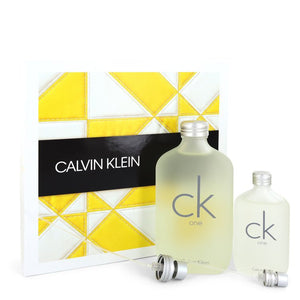 CK ONE by Calvin Klein Gift Set -- 6.7 oz Eau De Toilette Spray + 1.7 oz Eau De Toilette Spray (Unisex) for Men