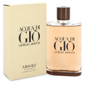 Acqua Di Gio Absolu by Giorgio Armani Eau De Parfum Spray 6.7 oz for Men