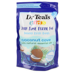 Dr Teal's Ultra Moisturizing Bath Bombs by Dr Teal's Five (5) 1.6 oz Kids Bath Time Fizzie Fun Scented Bath Bombs Coconut Cove with Natural Essential Oils (Unisex) 1.6 oz for Men