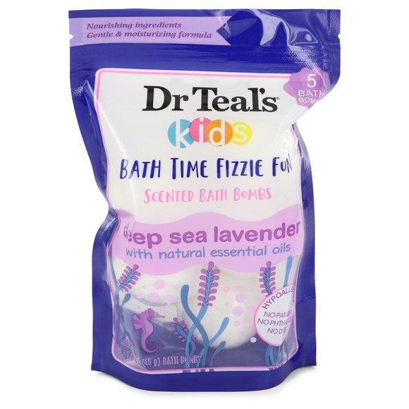 Dr Teal's Ultra Moisturizing Bath Bombs by Dr Teal's Five (5) 1.6 oz Kids Bath Time Fizzie Fun Scented Bath Bombs Deep Sea Lavender with Natural Essential Oils (Unisex) 1.6 oz for Men