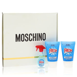 Moschino Fresh Couture by Moschino Gift Set -- .17 oz Mini EDP Spray + .8 oz Body Lotion + .8 oz Shower Gel for Women